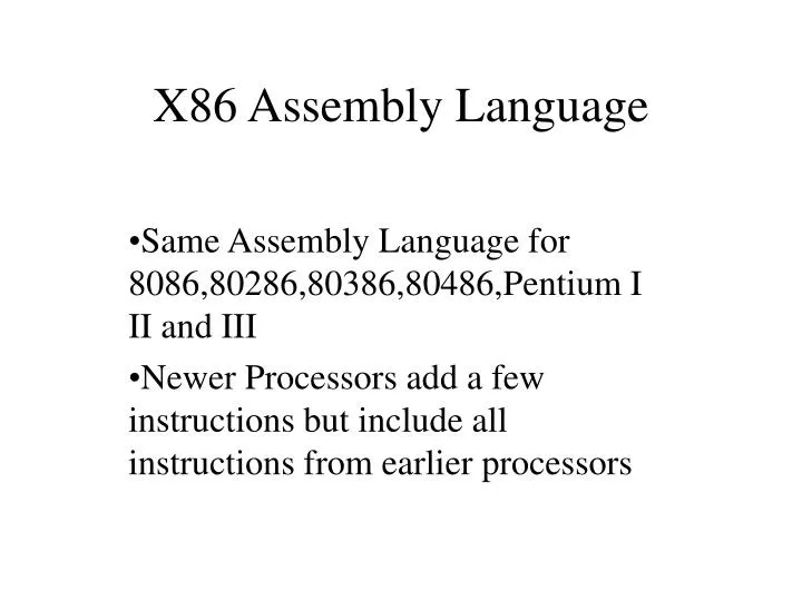 x86 assembly language