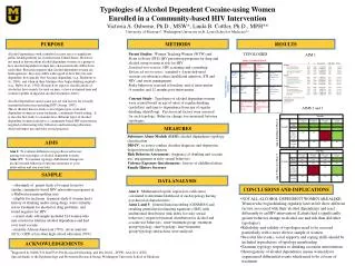 Typologies of Alcohol Dependent Cocaine-using Women