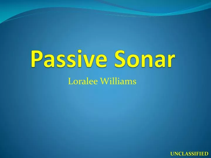 passive sonar