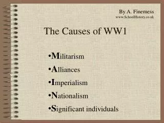 the causes of ww1
