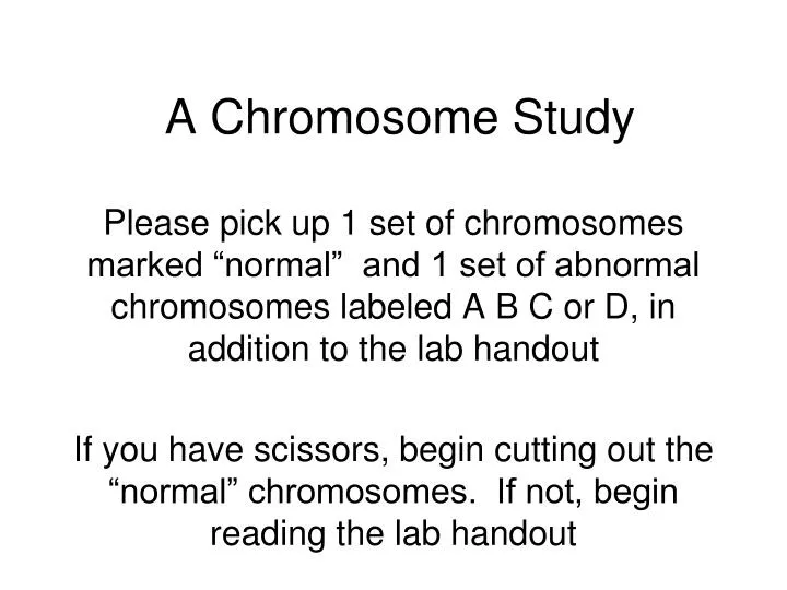 a chromosome study