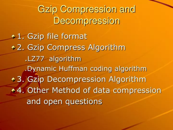 gzip compression and decompression