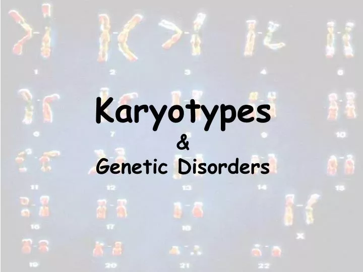 karyotypes genetic disorders