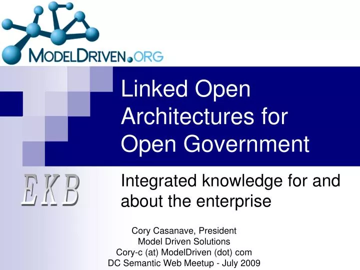 linked open architectures for open government
