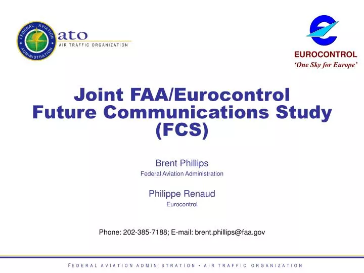 joint faa eurocontrol future communications study fcs