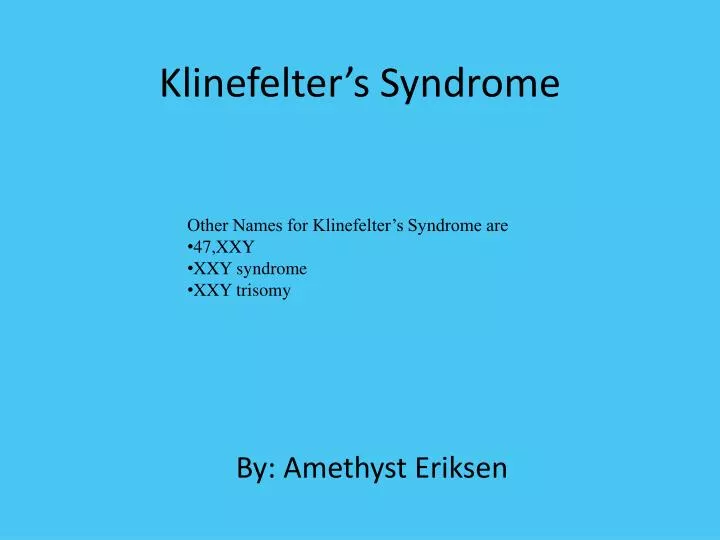 klinefelter s syndrome