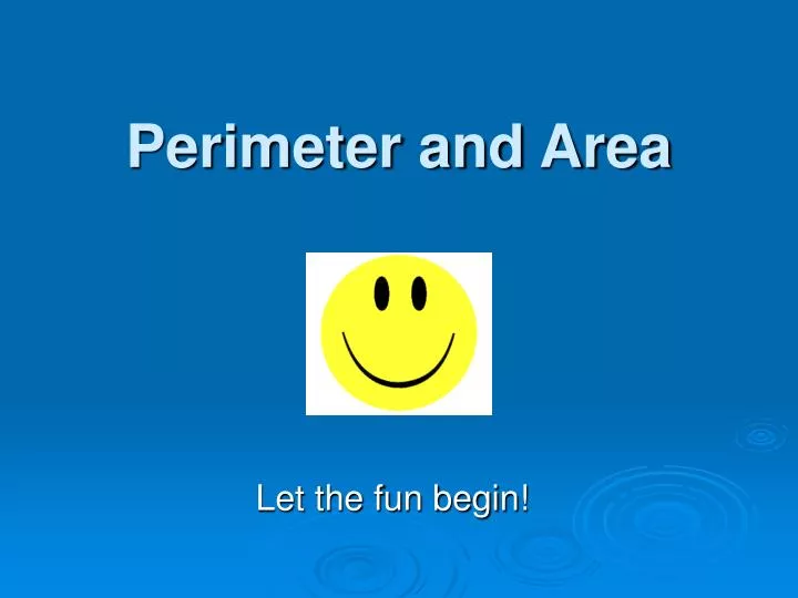 perimeter and area