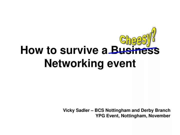 how to survive a business networking event