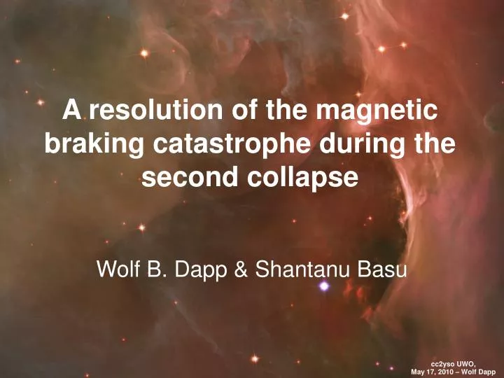 a resolution of the magnetic braking catastrophe during the second collapse