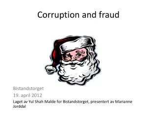 Corruption and fraud