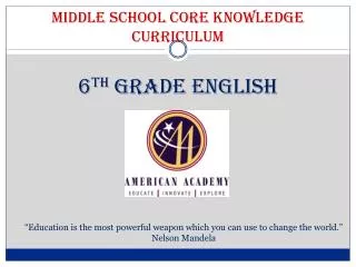 Middle School Core Knowledge Curriculum