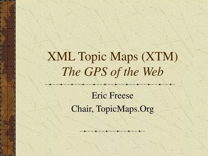 xml topic maps xtm the gps of the web