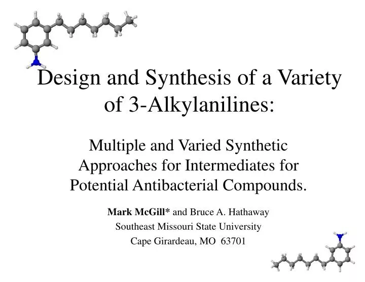 design and synthesis of a variety of 3 alkylanilines