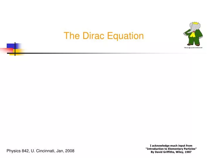 the dirac equation