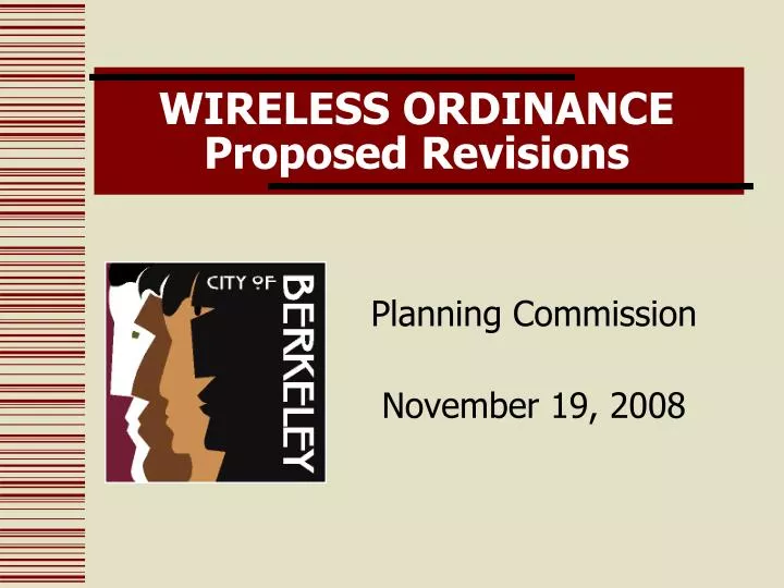 wireless ordinance proposed revisions