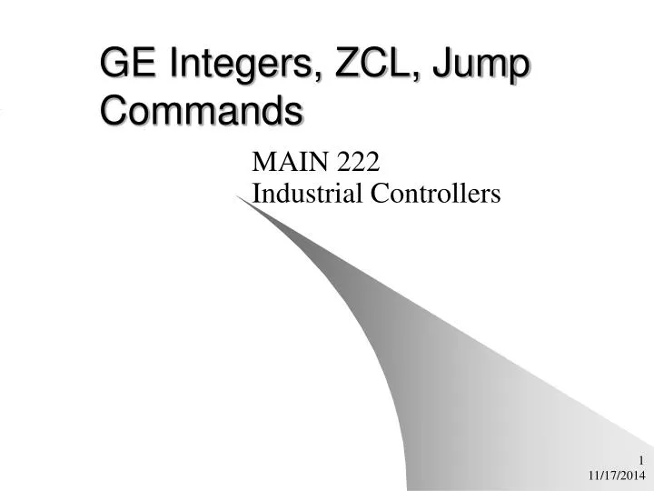 ge integers zcl jump commands