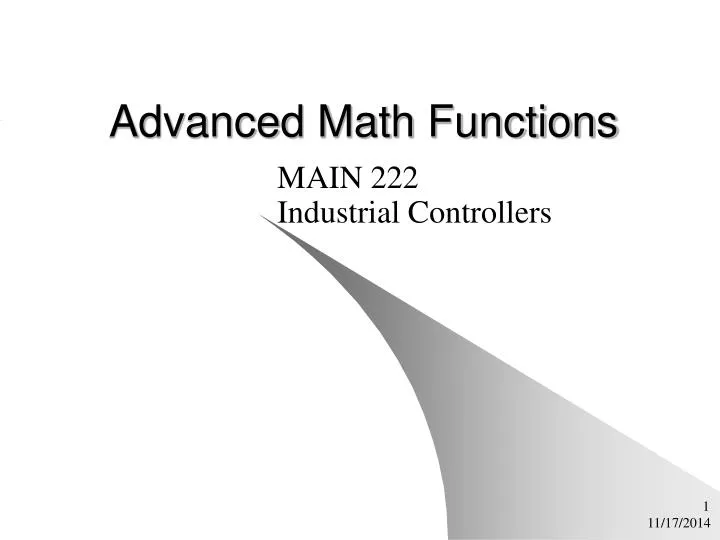advanced math functions