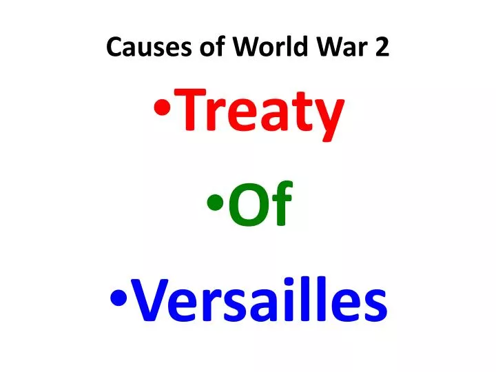 causes of world war 2