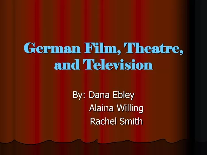 german film theatre and television