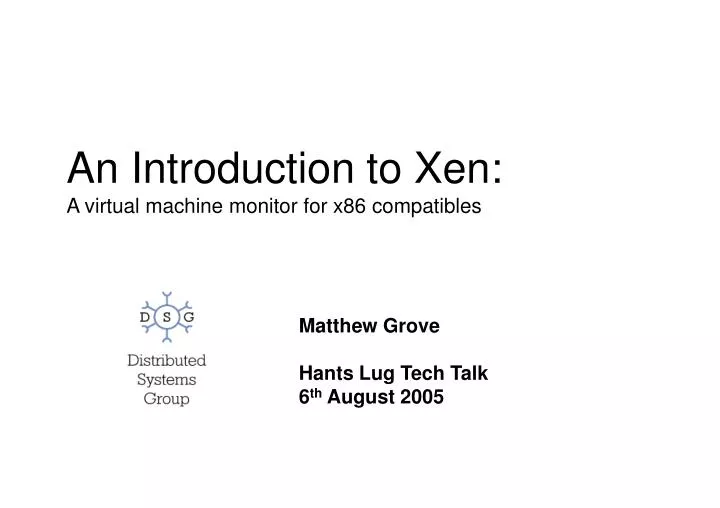 an introduction to xen a virtual machine monitor for x86 compatibles