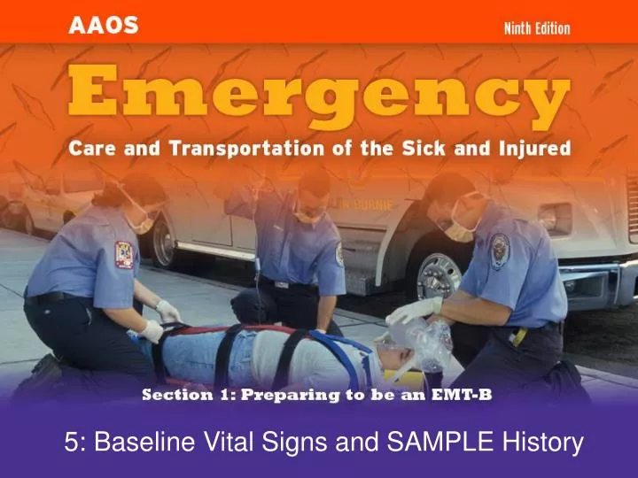 5 baseline vital signs and sample history