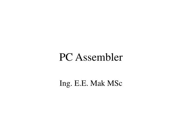 pc assembler