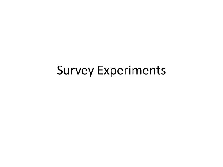 survey experiments