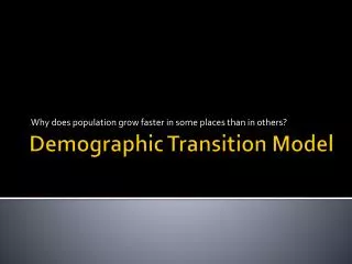 Demographic Transition Model