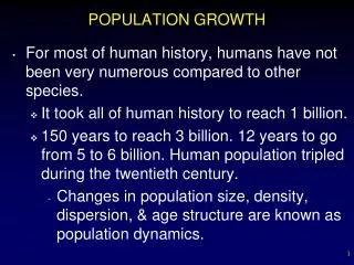 POPULATION GROWTH