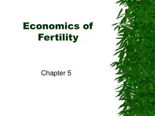 Economics of Fertility