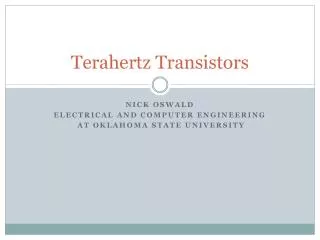 terahertz transistors