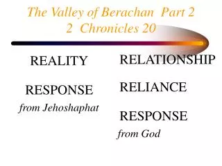 The Valley of Berachan Part 2 2 Chronicles 20