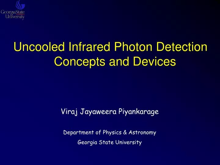 uncooled infrared photon detection concepts and devices
