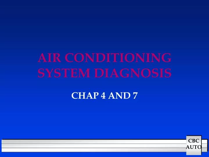 air conditioning system diagnosis