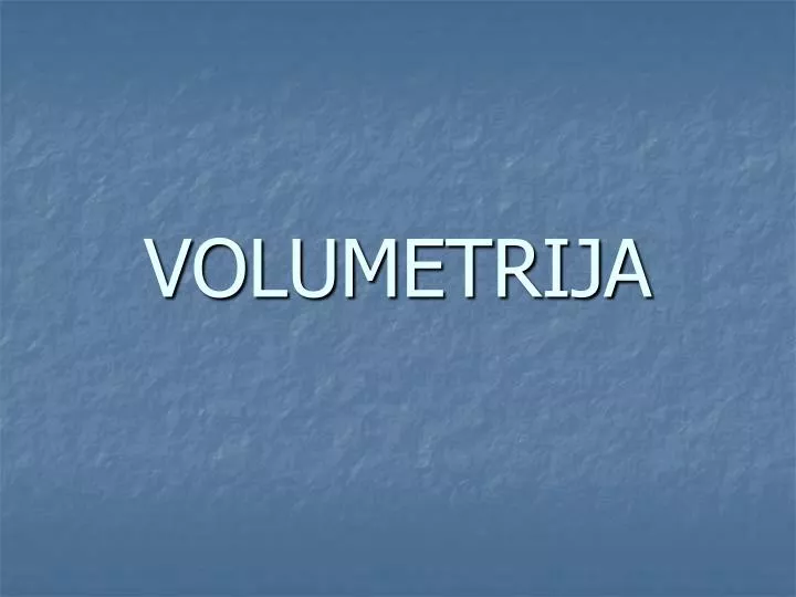 volumetrija