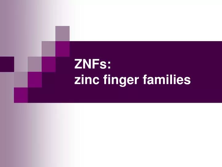 znfs zinc finger families