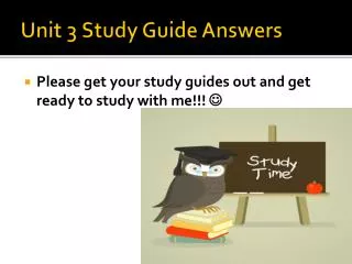 Unit 3 Study Guide Answers