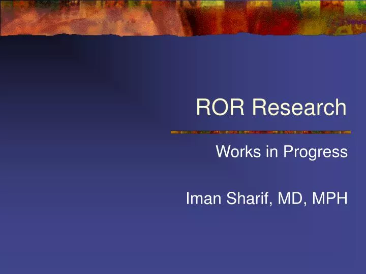 ror research