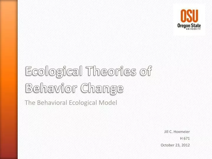 the behavioral ecological model