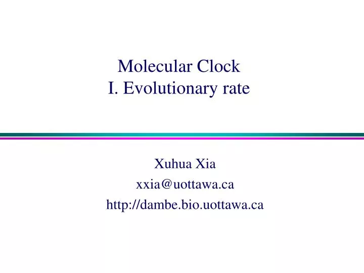 molecular clock i evolutionary rate