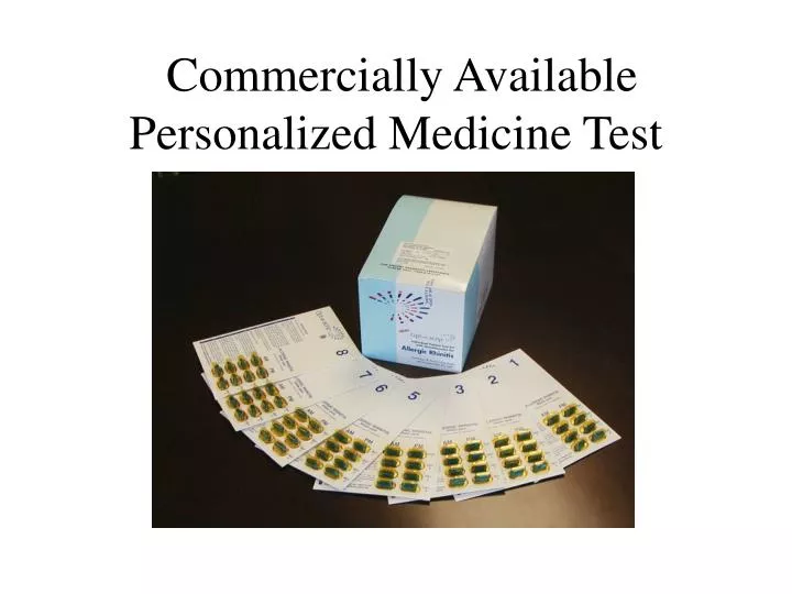 commercially available personalized medicine test