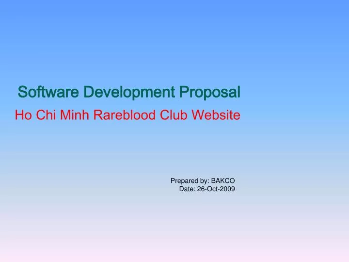 software development proposal