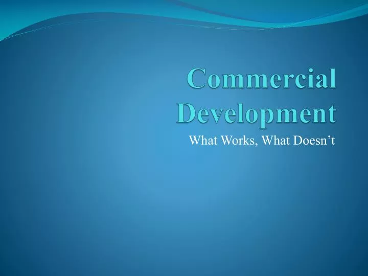 commercial development