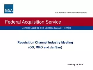 Requisition Channel Industry Meeting (OS, MRO and JanSan )