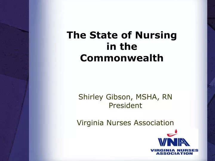 the state of nursing in the commonwealth