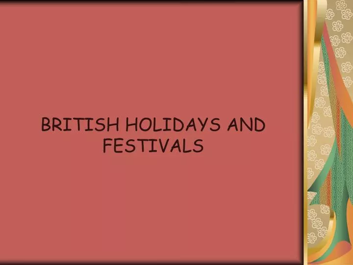 british holidays and festivals