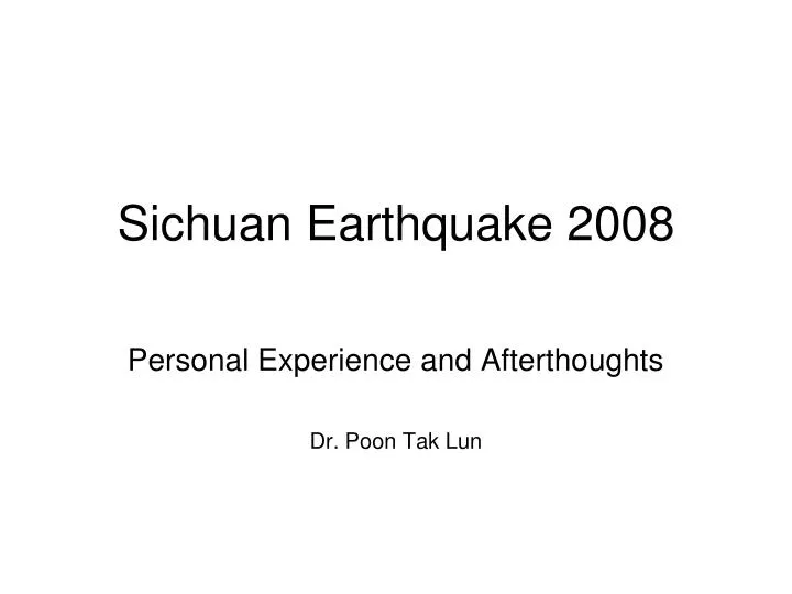 sichuan earthquake 2008