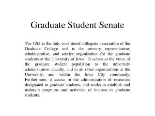 Graduate Student Senate