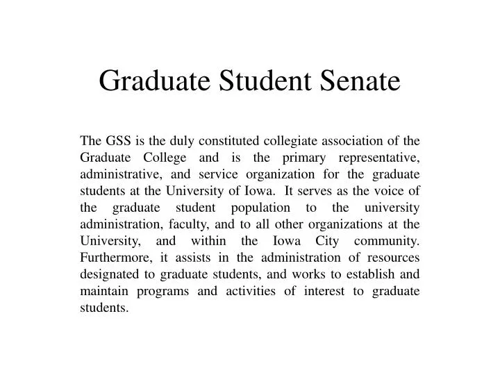 graduate student senate