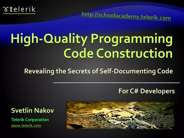 high quality programming code construction